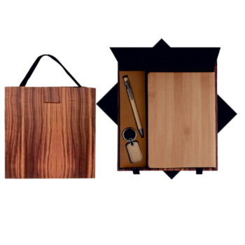 Three-in-One Wooden Finish Combo Gift Set Item...