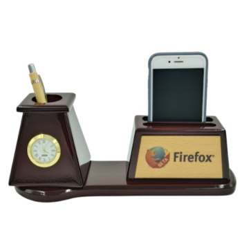 WK-59 Executive Desk Pen Stand with Clock...