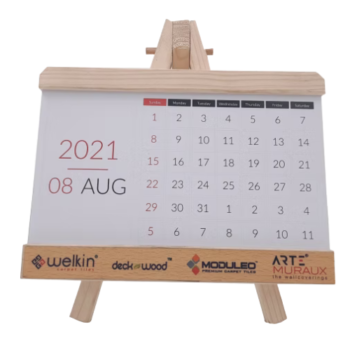 WK-72 Wooden Table Calendar