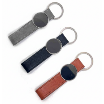 OS219 Personalized Leather Loop Keychain