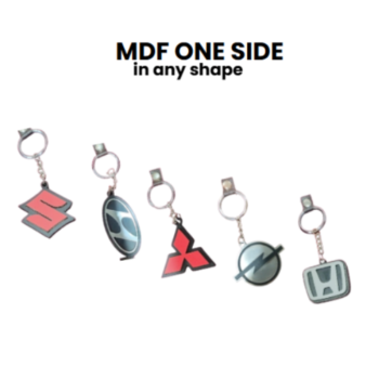 OS223 Custom Shape MDF Keychain (Single Side Printing)