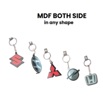 OS224 Custom Shape MDF Keychain (Double Side Printing)