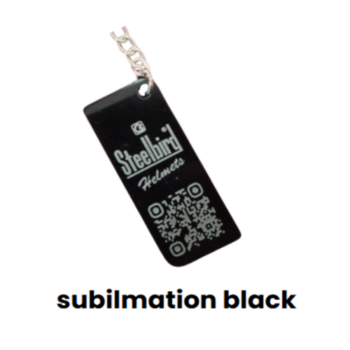 OS225 Black Sublimation Metal Keychain