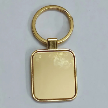 OS243 Premium Gold Metal Keychain (Rectangle)...