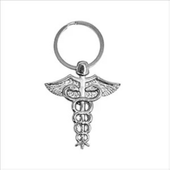 OS244 Medical Symbol Metal Keychain (Silver Finish)...