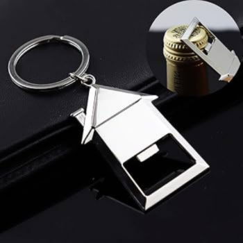 OS246 House Shape Metal Bottle Opener Keychain...