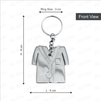 OS248 Doctor Coat Metal Keychain
