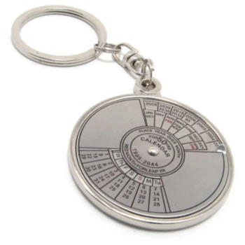 OS249 ,50-Year Perpetual Calendar Metal Keychain...